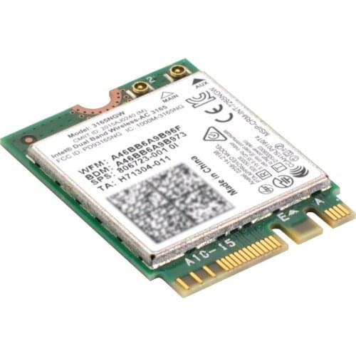 Jimier NGFF M.2 WLAN Card +BT 4.0 Network Adapter Dual Band Wireless 2.4G 5Ghz 433Mbps 3165AC NGFF 802.11AC WiFi 3165NGWter