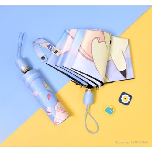 CHINA WANGYIRUO Cartoon Pattern Childrens Folding Umbrella School Trip Portable UV Protection Childrens Sunny Rain Umbrella