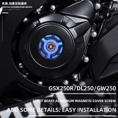Motorcycle Engine screw cover Hole decoration left side Engine magneto Cover Crankcase Screw cap For Suzuki GSX250R GW/DL 250