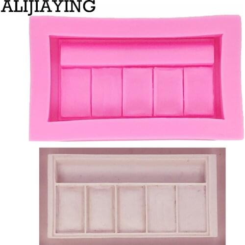 M0065 Silicone Mold Woman Makeup Cosmetic Lipstick Baking Fondant Cake Docarating Tools Cosmetic case Silicone forms