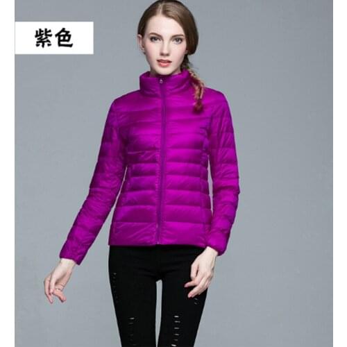 Fashion Ladies white/red wine/khaki/red Down Short Design Coat Winter Cotton-padded Jacket Women Slim Solid Zipper Outerwear