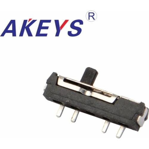 20PCS MSS-24D18 MINI slide switch 4P3T SMD SMT 4 pin 3 position side slide mini toggle switches