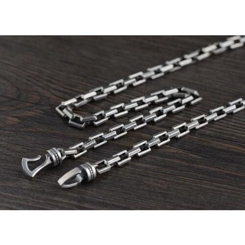 925 Sterling Silver 7mm Thick Big Necklace Chain Men Jewelry A5213