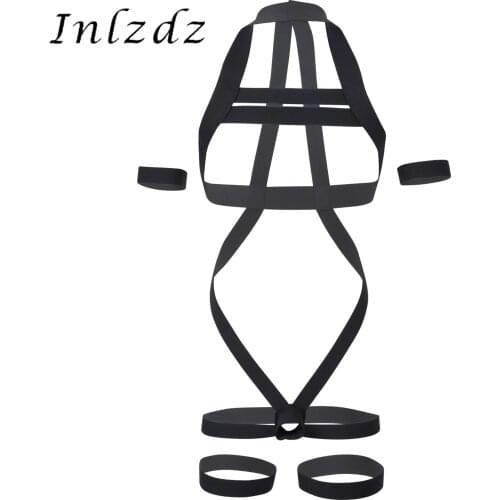 Men Hot Sexy Lingerie Underwear Strap Halter Bodysuit Sexy Body Chest Harness Belt Elastic Nightclub Stage Performance Jockstrap