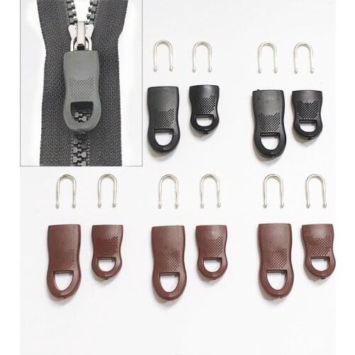 New Replacement Zipper Tags Zip Fixer for Clothes Black Zipper Pull Fixer for Travel Bag Suitcase Clothes Tent Backpack 5Pcs/Set