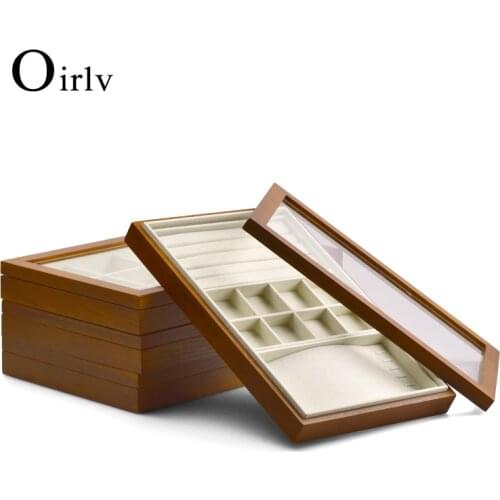 Oirl New High-End Solid Wood Hand Jewelry Jewelry Storage Box Jewelry Necklace Pendant Ring Storage Display Box