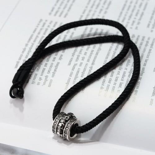 100% 925 Silver Skeleton Beaded Necklace Vinter 925 Sterling Silver Skull Pendant Necklace Lovers Necklace