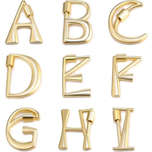 26-Letter Necklaces Alphabet Pendants Gold Color Copper Mini A-Z Letter Pendant Necklace Shinning 26 Initial Collares Jewelry