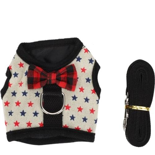 Pet Vest Coat Pet Dog Jacket Small Animal Leash Chest Strap Harness Traction Vest for Rabbit Hamster Guinea Pig Pet Supplies
