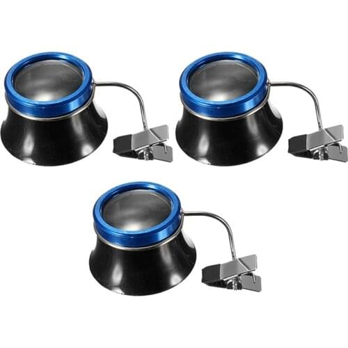 20X/10X/5X Portable magnifier Light simple eye loupe Clip-on glasses Aluminum Monocular for Jewelry horologe Watch Repair Tool