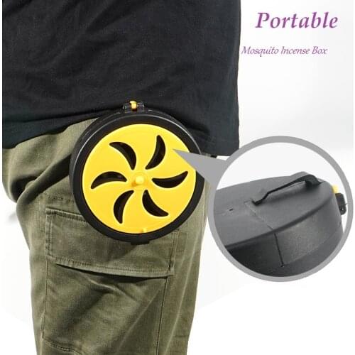 Mosquito Repellent Incense Box Windproof Hottes With Cover Fireproof Metal Mosquito Coil Holder Portable Outdoor Accessories