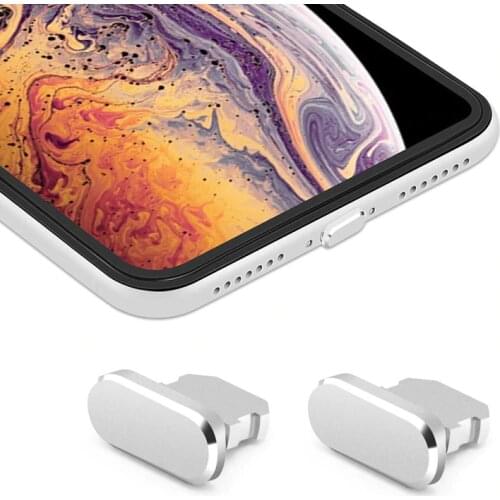 Aluminum Material Anti Dust Plug Charging Port for iPhone Xs Max XR X 8 Plus 7 6s 5s 5 SE For iPad Mini Phone Accessories Gadget