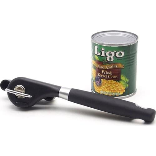 Hand Held Safety Can Opener Manual Kitchen Stainless Steel No Sharp Edges Corkscrew Beer Iron Bottle Opener