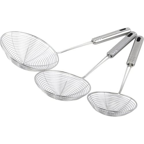Stainless Steel Frying Strainer French Fries Frying Spoon Wire Mesh Skimmer Strainer Colander Fryer Scoop Sieve Kitchen Supplies