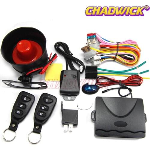 Universal car alarm system with siren loud anti-thief vehicle12V Keyless entry auto security accessories kia thin CHADWICK 8113