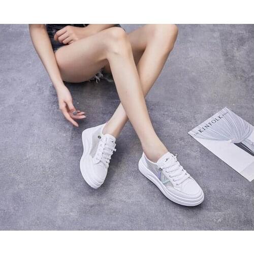 Womens Shoes 2021 Comfort Flats White Shoes Ladies Mesh Breathable Sneakers Women Casual Platform Non Slip Shoes Zapatillas