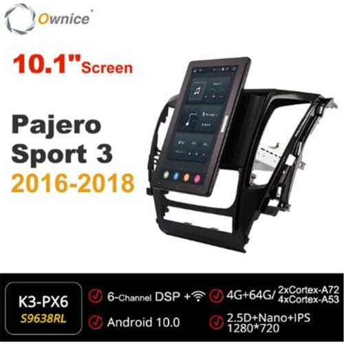 10.1 Inch 720P Ownice Android 10.0 Car Radio forMitsubishi Pajero Sport 3 2016-2018 GPS Auto Player Head Unit IPS Rotatable