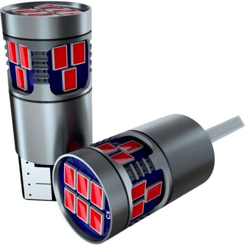 100pcs High Bright Wedge Bulb Lamp Led T10 W5W 194 License Plate Small Signal Light Canbus Car Interior Bulb 168 Auto No Error