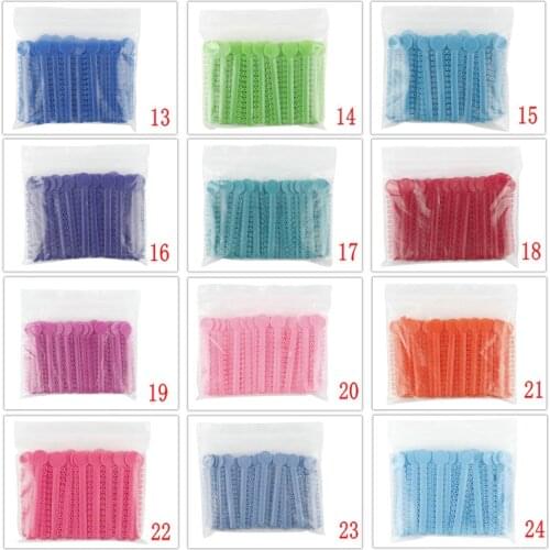 1040Pcs/bag Dental Lab Orthodontic Ligature Ties Elastic Rubber Bands 13#-24# Colorful