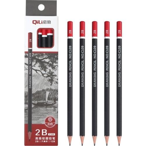 12 pcs/set Professional Sketch Drawing Pencil Set HB 2B 6H 4H 2H 3B 4B 5B 6B 10B 12B 1B Painting Pencils Stationery Supplies