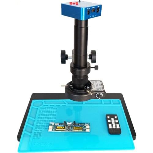 2018 HD 1080P 60FPS 2K 2100W 21MP HDMI Electronic USB Digital Video Microscope Camera +180X 300X C-Mount lens +144 Led ligths