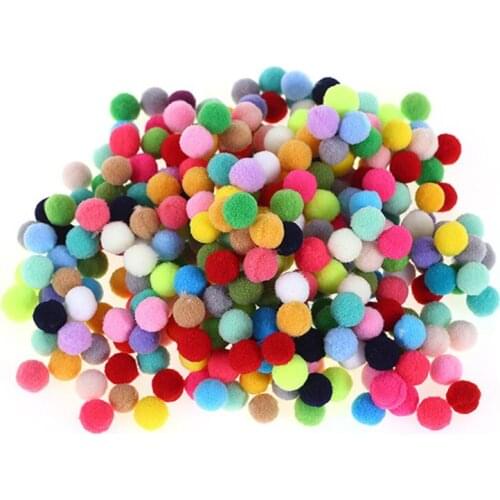 300pcs/lots 10mm Colorful Assorted Pom Pom Puzzle Board Game for Children DIY Creative Crafts Decorations (Mixed Color)