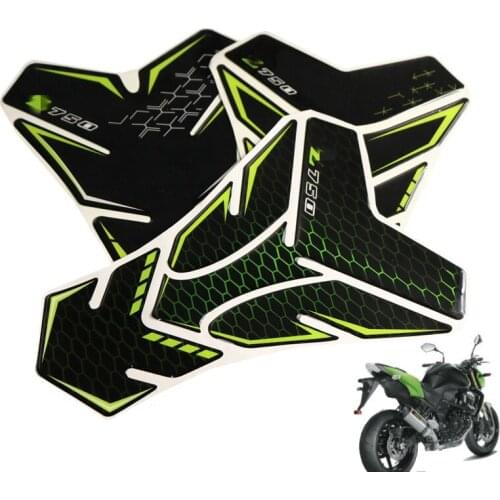 Motorcycle 3D Z 750 Logo Gas Fuel Tank Cover Protector Pad Sticker 3M Adhesive Decal For Kawasaki Z750 Z750R Z750