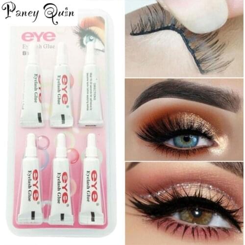 6Pcs/Set Practical Waterproof makeup Eyelashes Glue False Eye Lash Extension Adhesive Paste Fast DryingPowerful Wholesale