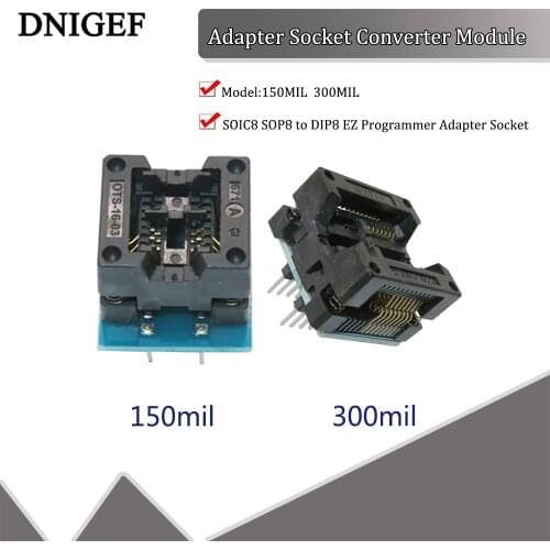 DNIGEF SOP16 to DIP8 Adapter 150mil 300mil Socket IC Programmer For EZP2010 EZP2013 RT809F CH341A