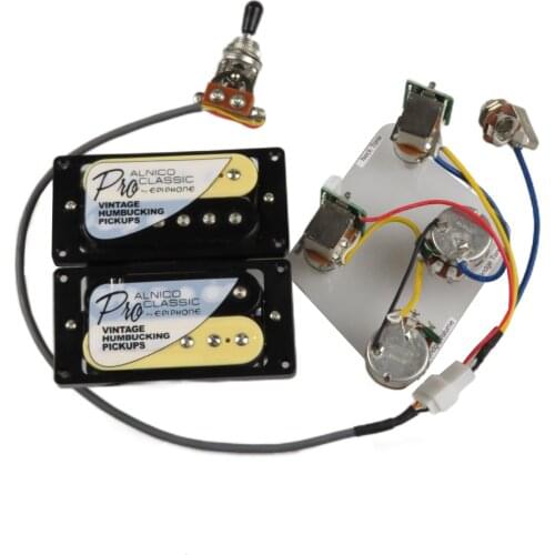 Alnico 5 Humbucker Pickups ProBucker Push/Pull Wiring Harness Electric Guitar Pickups For Gibson Epiphone