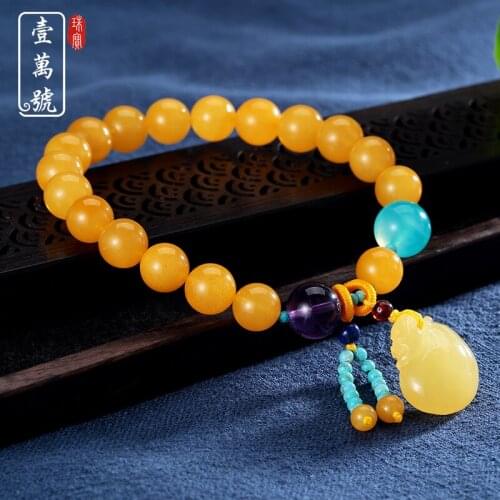 Natural amber bracelet amber beads turquoise bracelets for women bracelet no heated no pressed real amber 8.5mm
