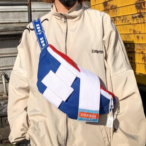 Tide brand chest bag male ins fashion street trend shoulder bag hip hop pocket female tide personality student slung backpack