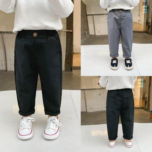 With Pocket Spring Summer Thin Casual Pants Boys Kids Trousers Children Clothing Teenagers Formal Outdoor Elastic Waist High Qua