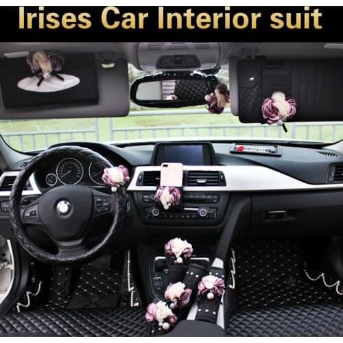 Iris japonica car handbrake gear cover creative waist pillow protection neck pillow four seasons general car interior cover