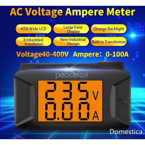 Digital Display AC Voltage Ampere Meter No Electric Shock No Contact Measurement Safety No Heating High Quality Voltage Meter