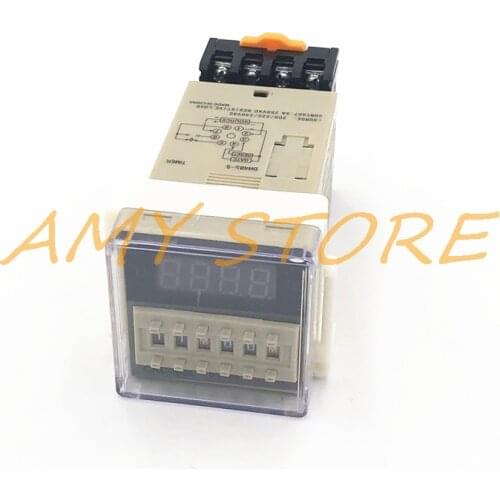 DH48S-S Programmable Double Time Delay Relay 0.1S-99H Repeat Cycle SPDT Timer Relay Voltage AC/DC 12V/24/36V/110/220V/380 Socket