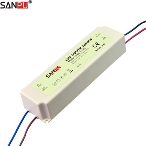 SANPU SMPS Switching Mode Power Supply 5V 60W AC-DC Transformer LED Driver Waterproof IP67 Plastic (Replace MeanWell LPV-100-5)