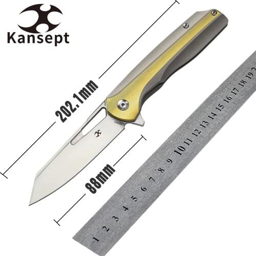 Kansept Everyday Carry Knife Tactical Knife Shard Titanium CPM-S35VN Titanium Handle High Quality EDC