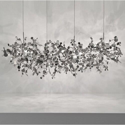 Italian design chandelier Lighting Kitchen Living room Restaurant Stainless Steel Metal Chandelier Indoor house lustre