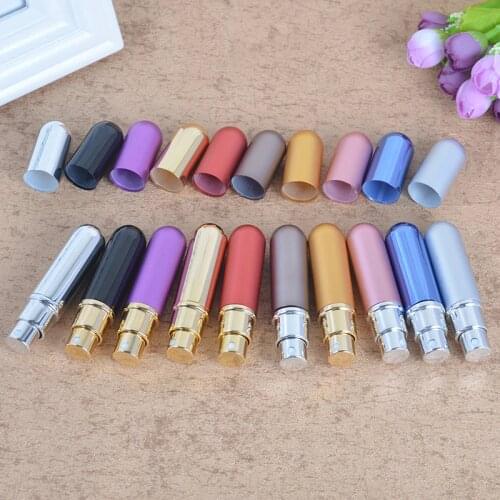 MUB - 5ml Refillable Portable Mini Perfume Bottle Travel Aluminum Empty Spray Atomizer Women Cosmetic Bottle Empty Parfum Bottle