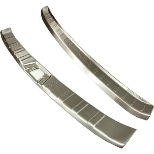 ABAIWAI Car Bumper Tail Door Stickers For Nissan Qashqai Stainless Steel Trunk Scuff Plate Protector Car-Styling 2014 2015 2016