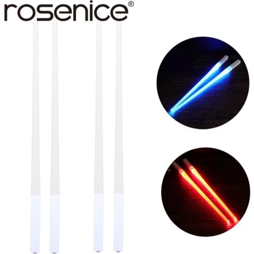 1 Pair of LED Lightsaber Chopsticks Light Up Durable Lightweight Portable BPA Free and Food Safe Tableware Kitchen Tools