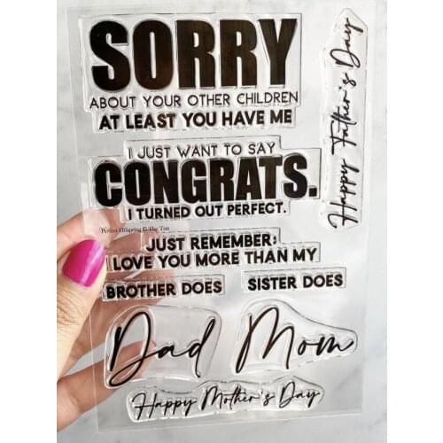 MOM clear stamp for diy scrapbook / album decoration embossed diy paper card B603