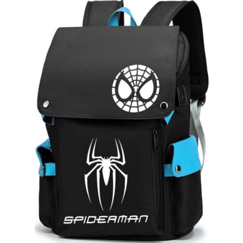Iron Man Backpack Multifunctional Waterproof 20 inch Laptop Multi-layer Luminous Man USB Charging Teenagers School Backpack