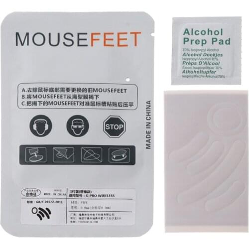 1 Set 0.6mm Curve Edge Mouse Feet Mouse Skates for logitech G Pro Wireless Mouse