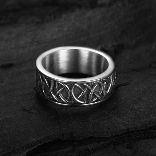Viking Nordic Mythology Giant Wolf Men Ring Defense Totem Wolf Fashion Hip Hop Rock Unisex Finger Ring Punk Gift