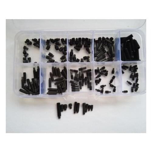 200pcs Hex Allen Socket Column Male End Head Grub Screws Assortment Set Screw Free Shipping