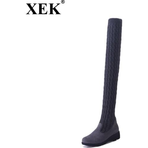 Женские высокие ботинки XEK China At AliExpress
