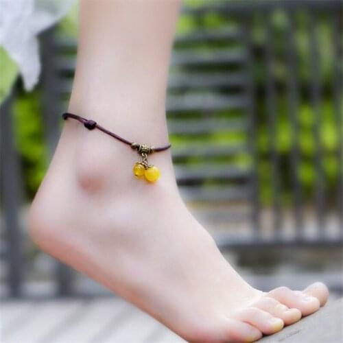 Women anklet cheap 4 colors bead adjust the length hot sell fashion jewelry accessories recommended foot anklets girl gifts BT13