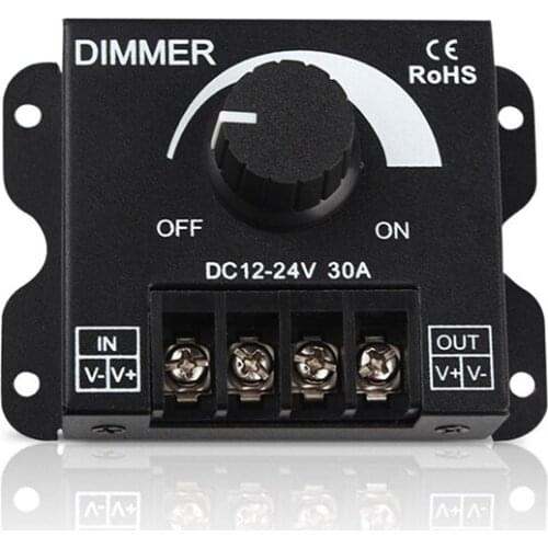 10PCS Safety LED Dimmer Adjustable Brightness Lamp Strip Light Driver 96W DC12V-24V Single Color LED Controller 5050 3528 Tape